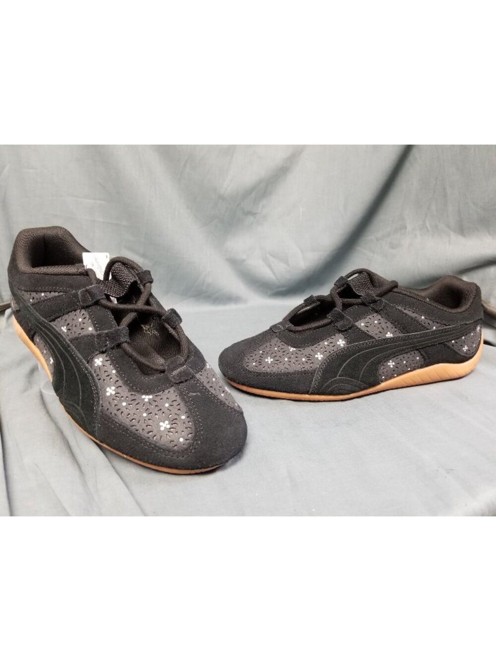 Puma Speedcat Go Bejewelled Black Suede Sneakers Women's Size 8 NEW NO BOX!